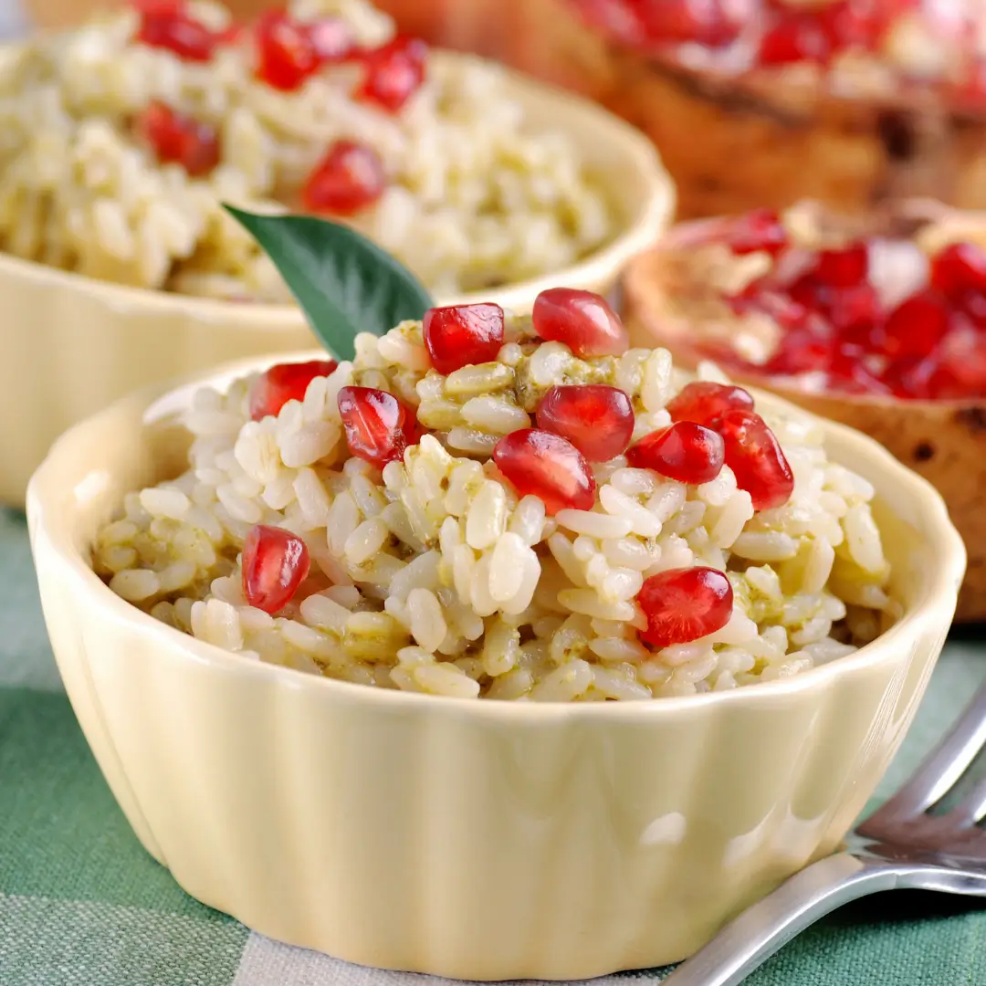 Brown Rice with Pomegranate Seeds - MealMaps