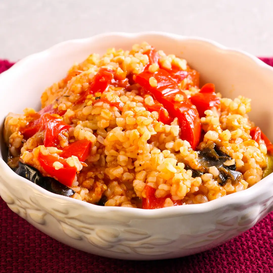 Bulgur Wheat Salad With Tomato and Eggplant - MealMaps