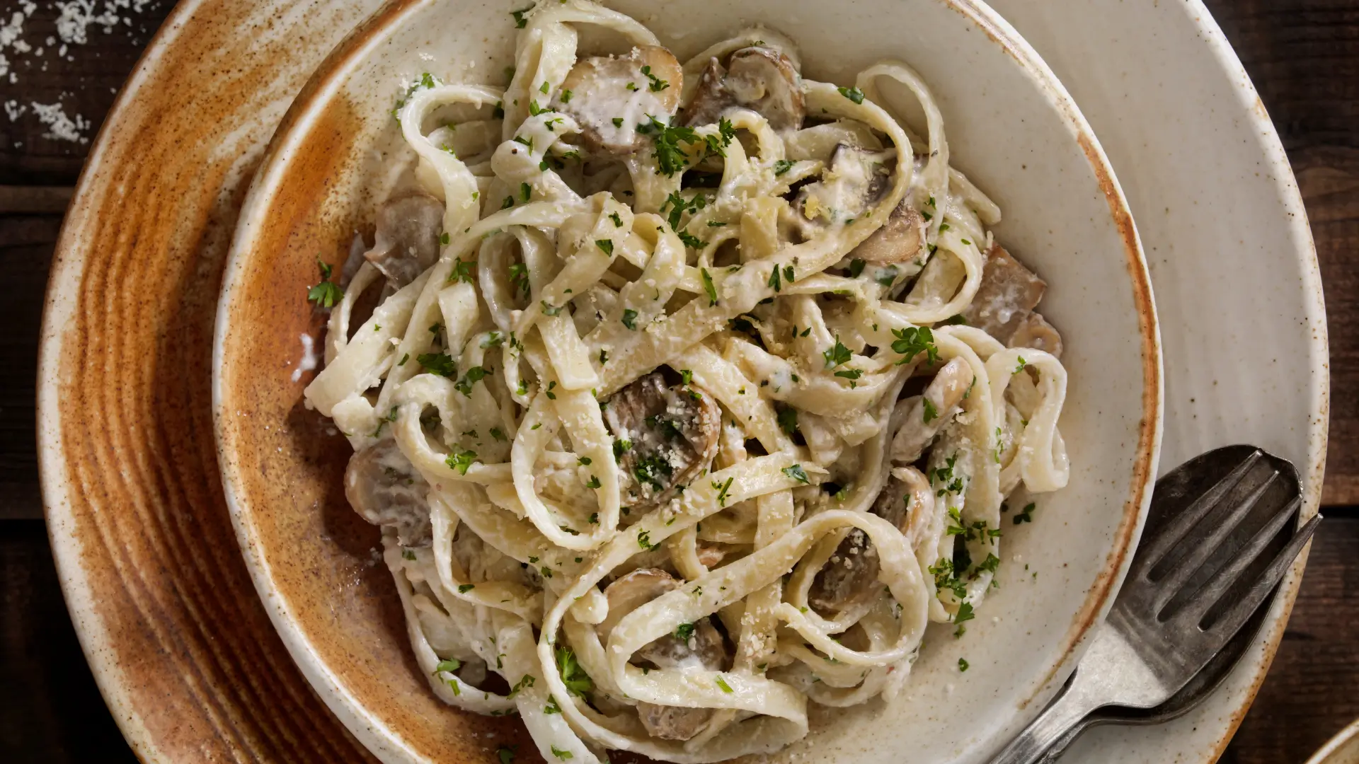 Mushroom Alfredo Fettuccine - MealMaps