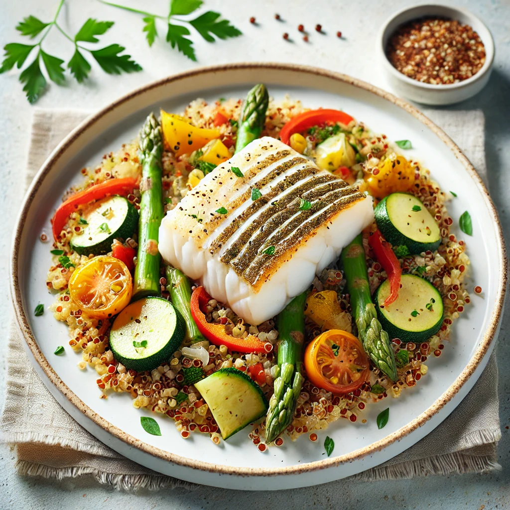 Cod with Vegetables and Quinoa - MealMaps