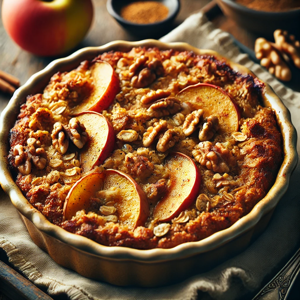 Vegan Spiced Apple and Oat Breakfast Bake - MealMaps